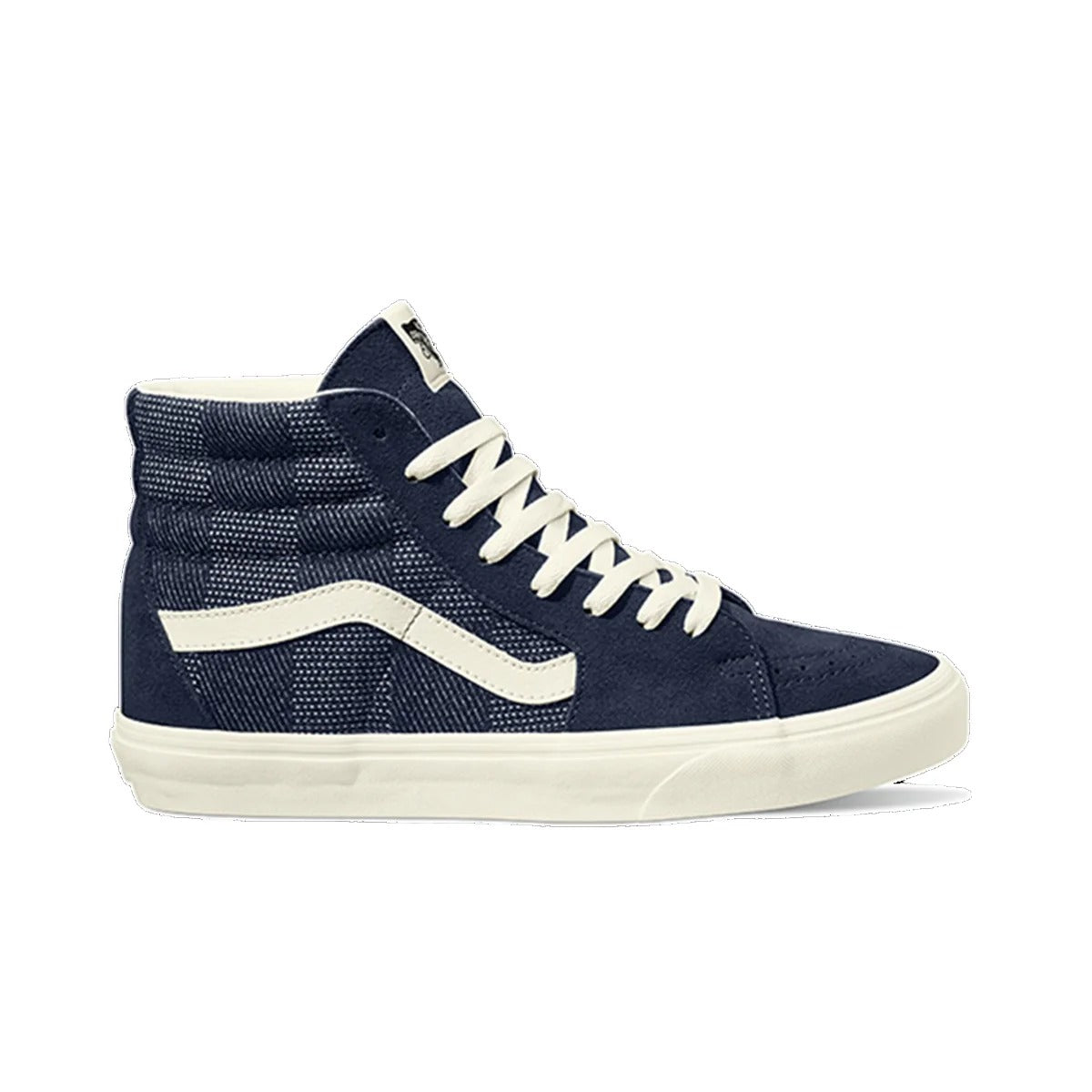 VANS Unisex Sk8-Hi Skateboarding Denim Check Navy