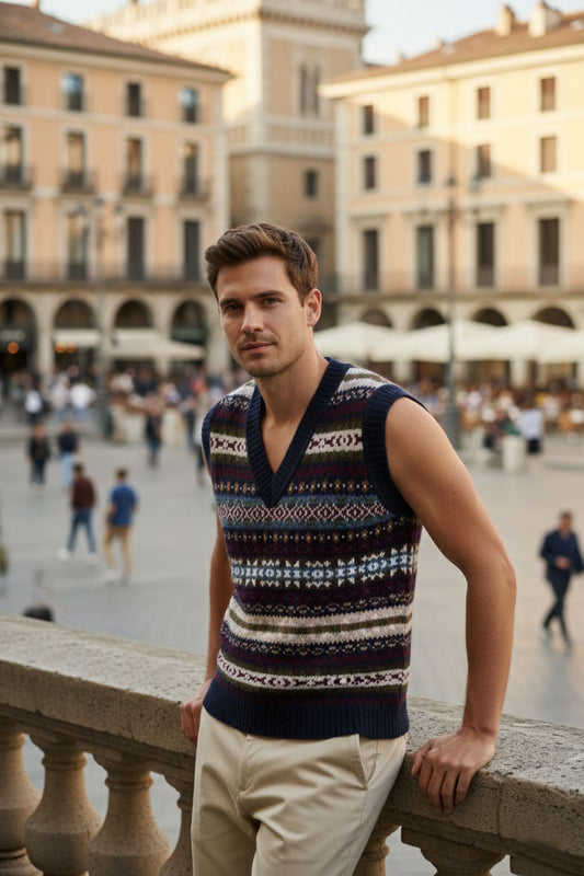 IN THE BOX - Gilet maglia fantasia Jacquard